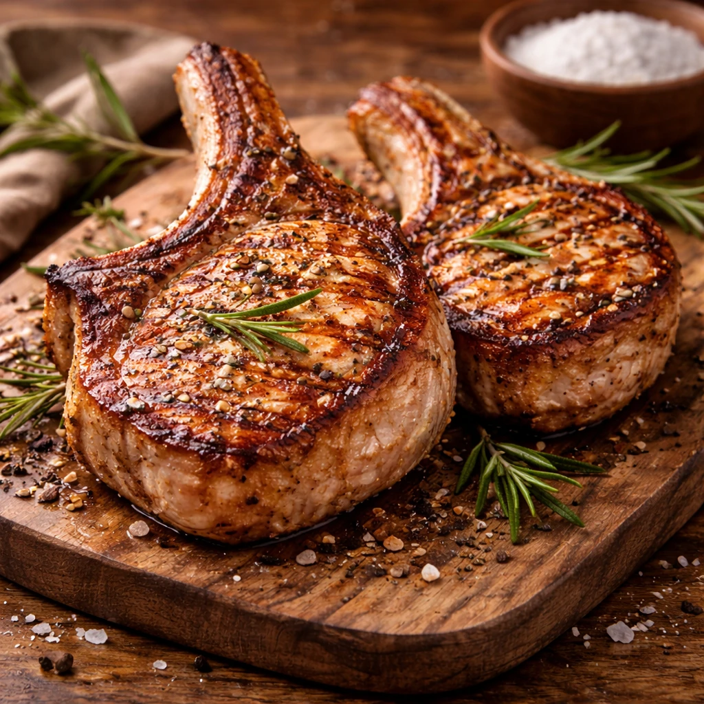 Chuleta de cerdo asada