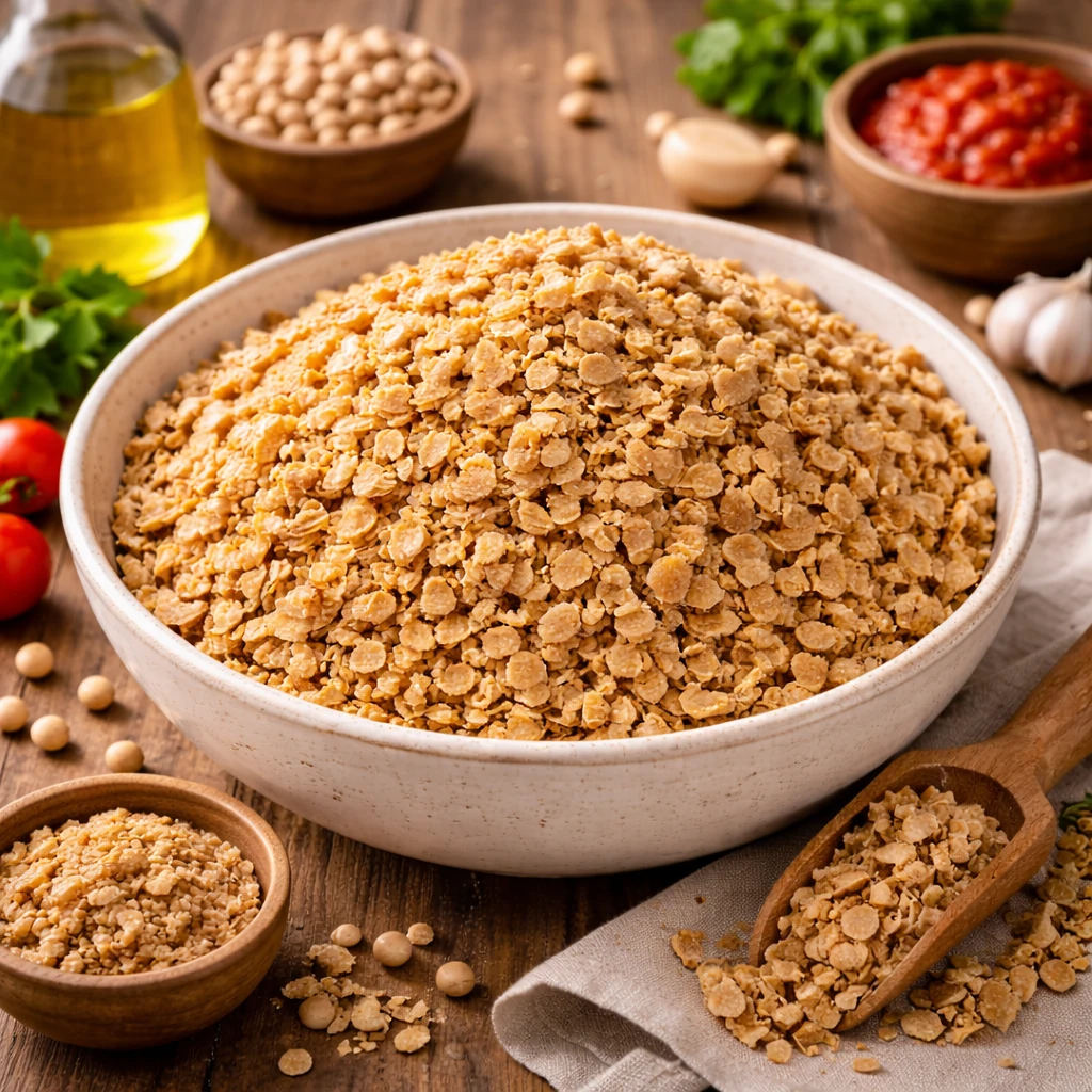 Proteína de soja texturizada